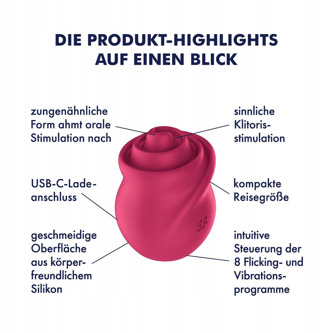 SATISFYER Tongue Twister Wibrator Dla Kobiet 8 Trybów Wibracji — miniatura 3