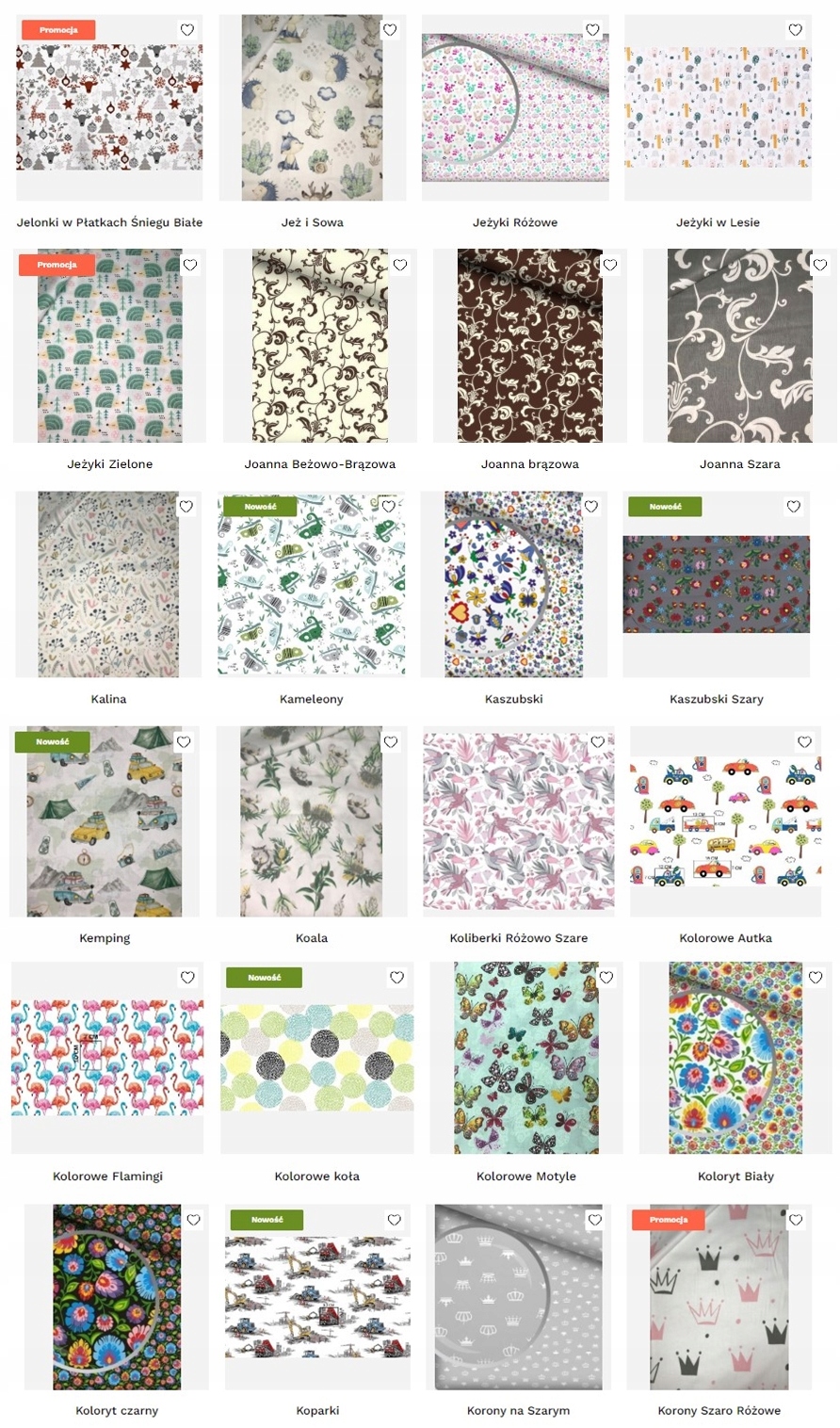 POSZEWKA JASKIEK 100% BAWEŁNA DUŻO WZORÓW 30X30CM Materiał bawełna