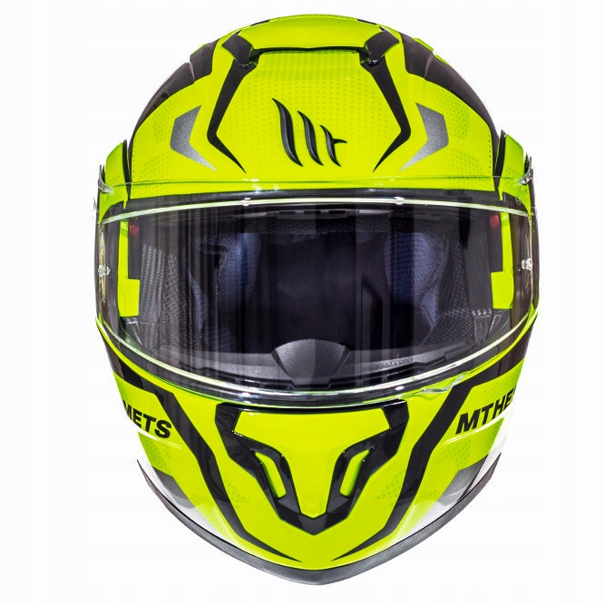 Szczękowy kask motocyklowy MT Atom Divergence fluo żółty Rozmiar: S Rozmiar S