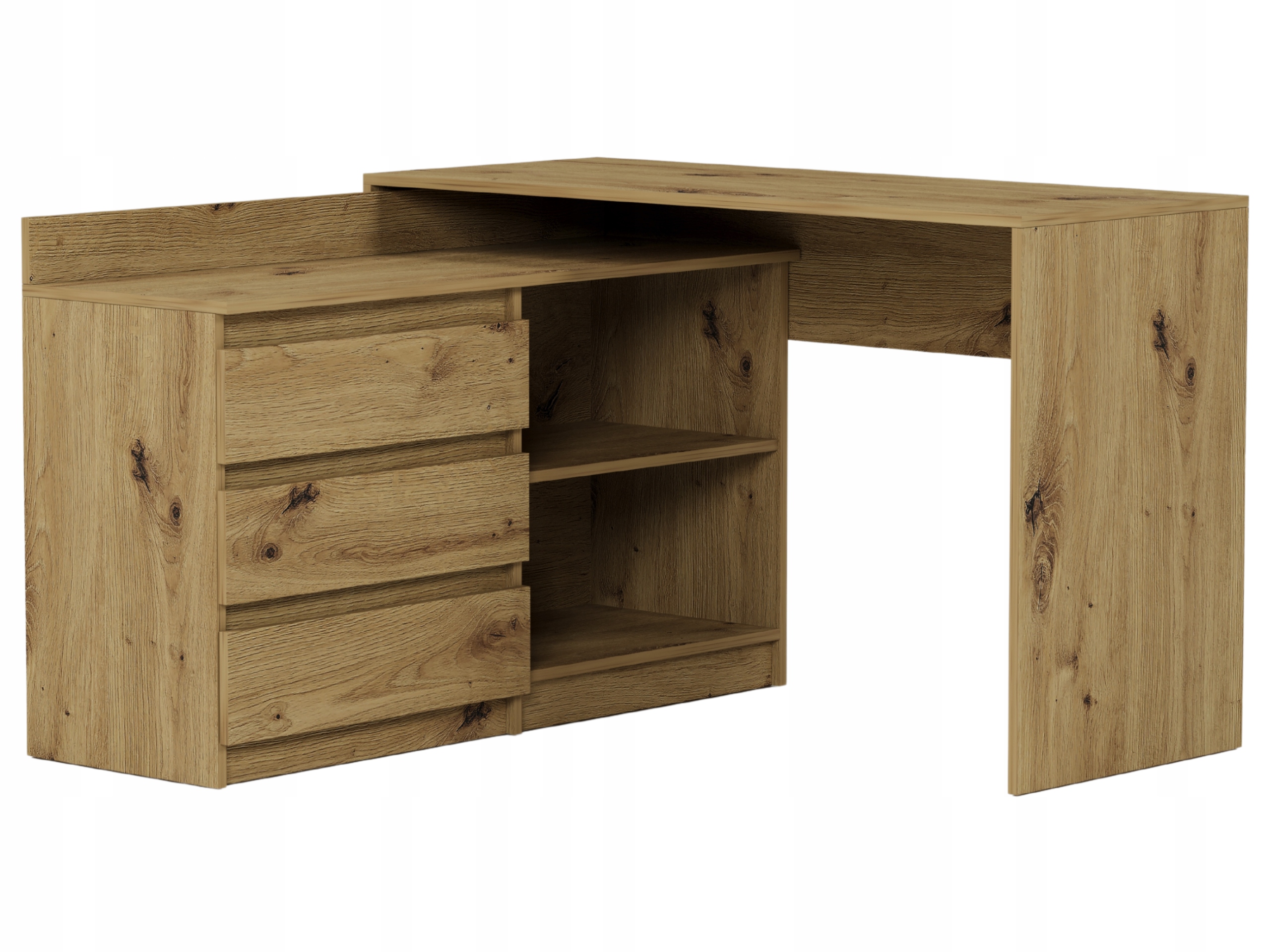 Biurko narożne i komoda zestaw 120x50 artisan N-15