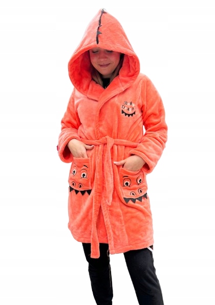 Vtipný Teplý A Měkký Neonový Župan S Drakem