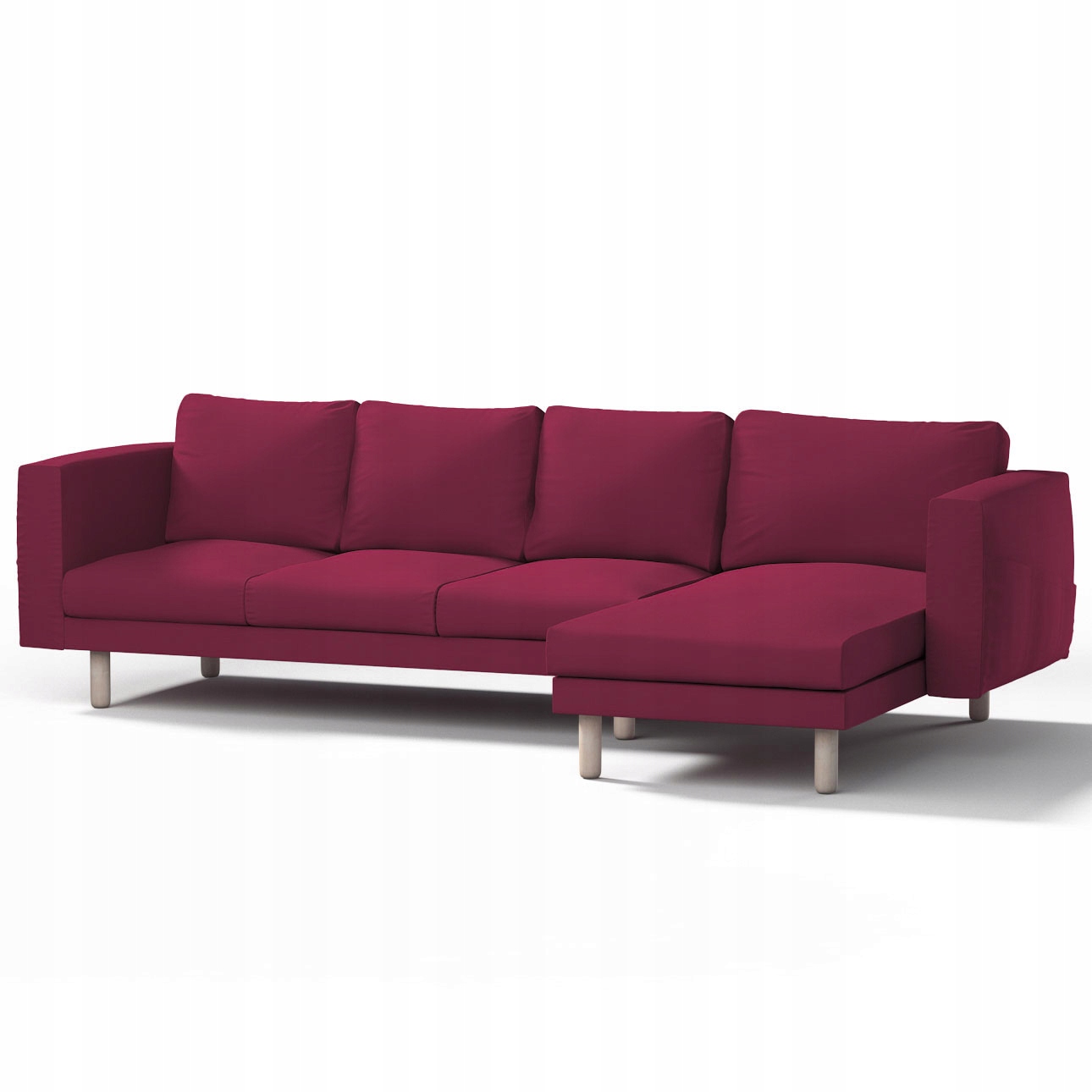 Dekoria potah na pohovku Norsborg pro 4 osoby s lenoškou Ikea, růžový