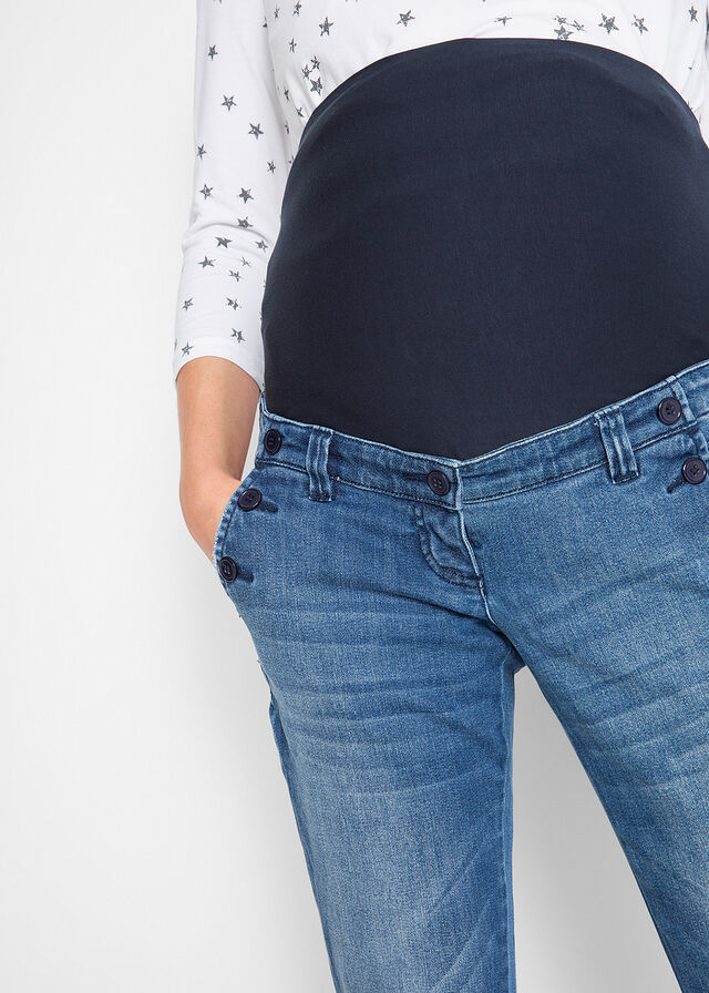 BONPRIX jeansy ciążowe bpc collection r 50 Wzór dominujący bez wzoru