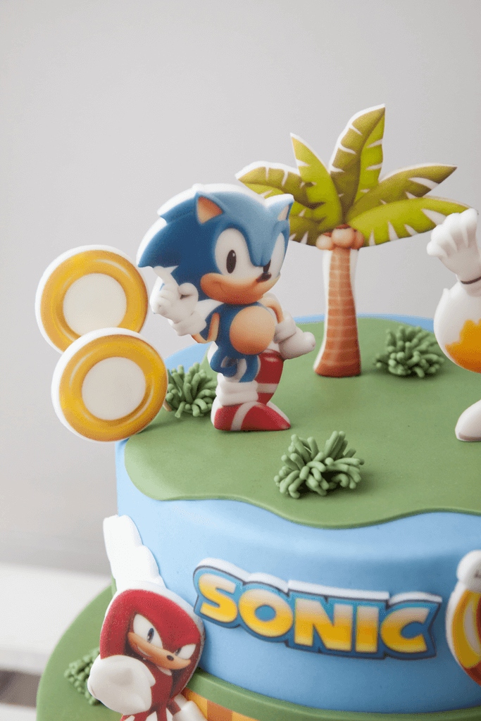 Zestaw Dekoracje na Tort Sonic 13 El. 2D figurki Cukrowe opłatek ozdoba Rodzaj ozdoby cukrowe