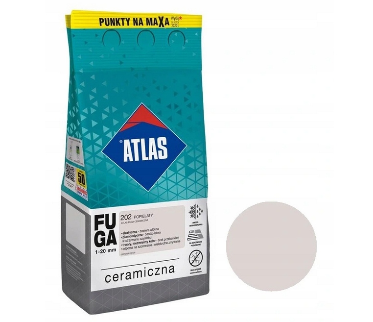 

Fuga ceramiczna Atlas 202 Popielaty 2kg