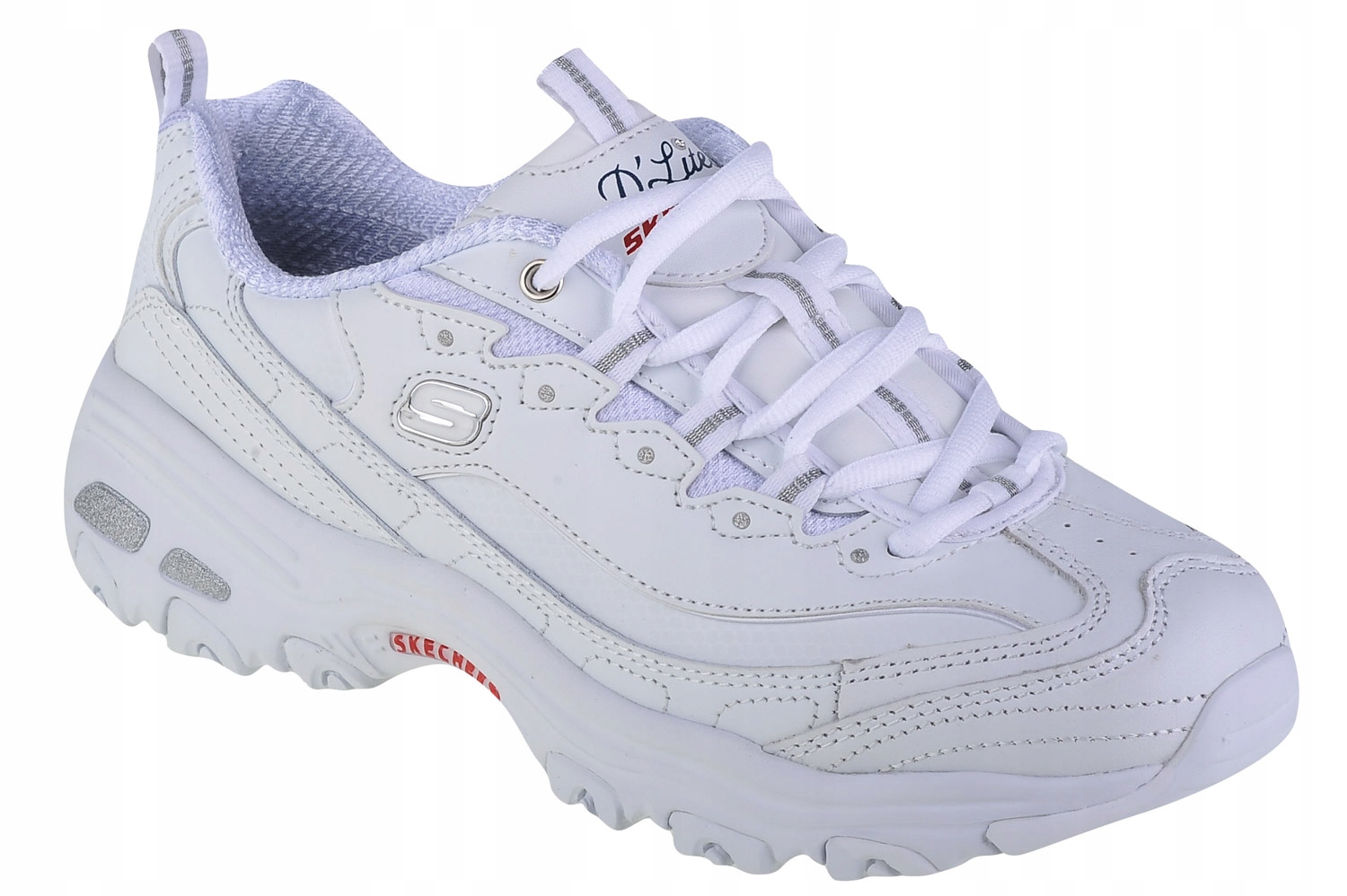 Skechers D'lites Fresh Start [37] Dámské kožené tenisky bílé
