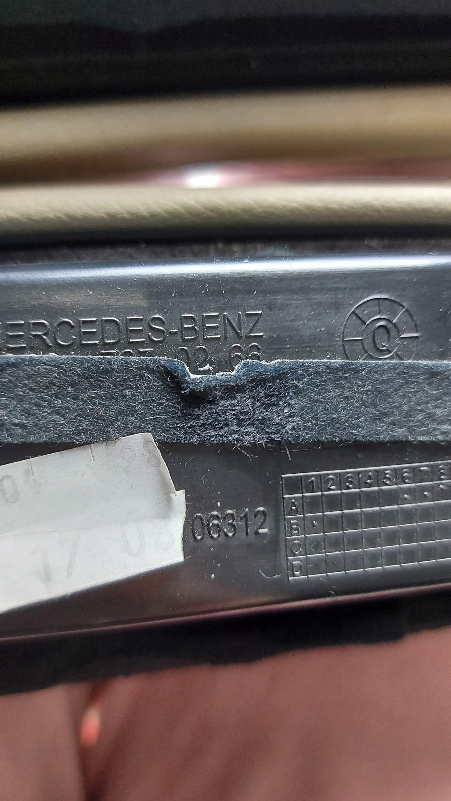 armrest passenger compartment right front leather MERCEDES S W221 OE EU
