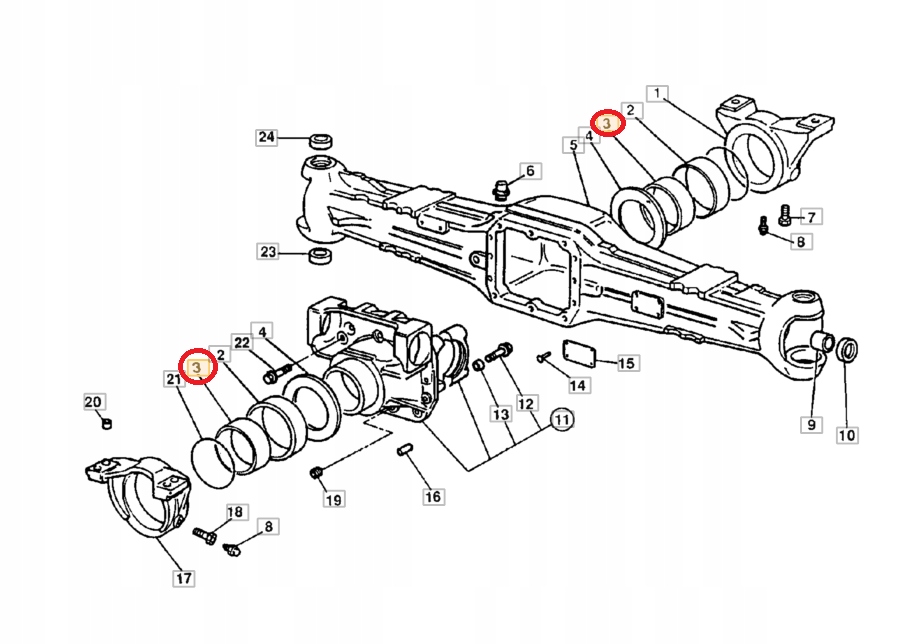 TULEJA ZAWIESZENIA PRZEDNI MOST MANITOU MT MVT MLT Machine type Excavator Backhoe loader Loader Other