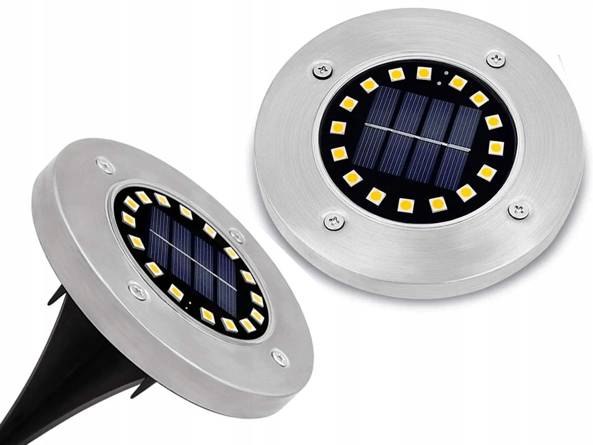 

lampa solarna gruntowa ogrodowa 16 led najazdowa