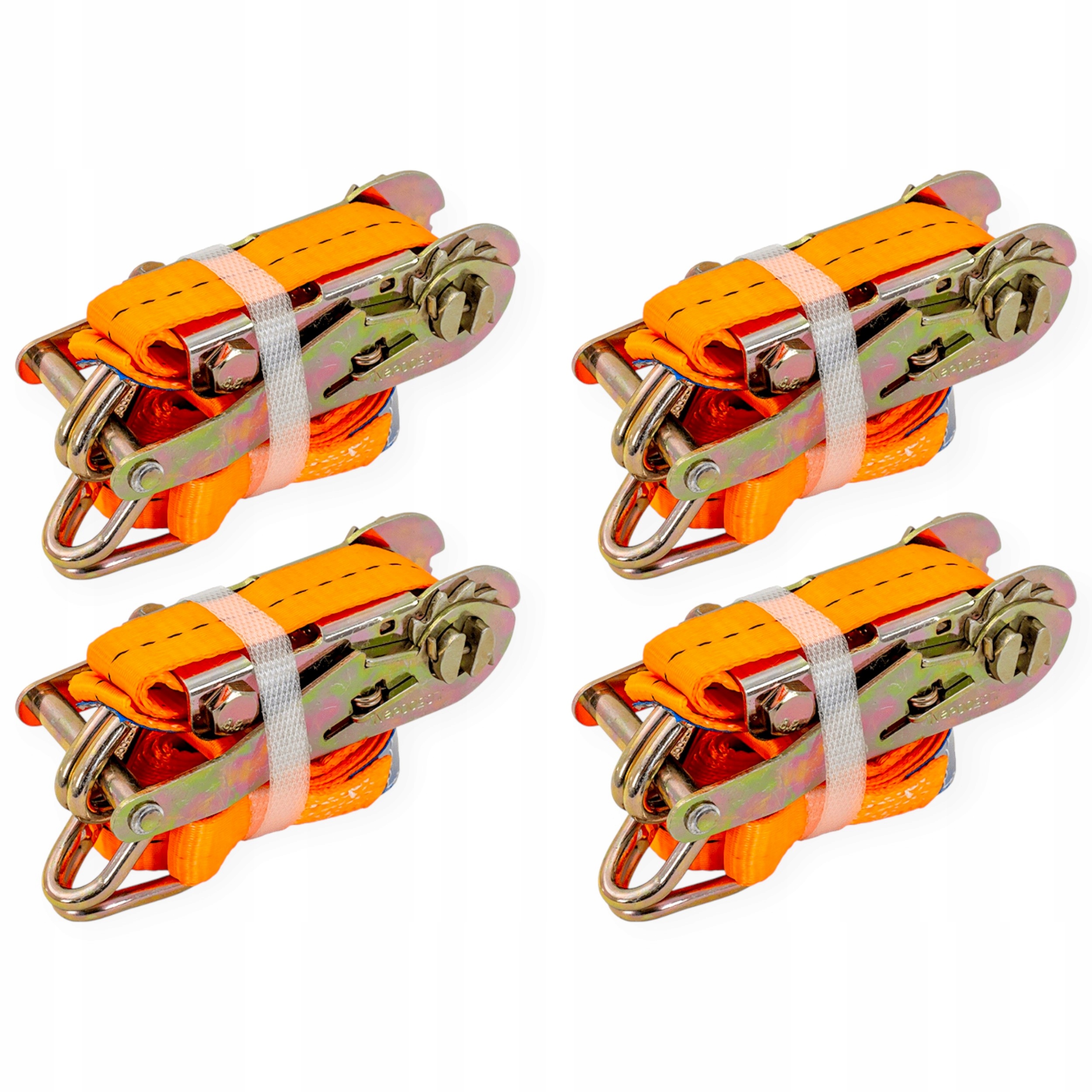 4x Pas transportowy z napinaczem mocujący ładunek Unitrailer 3m/25mm/1t Tuv