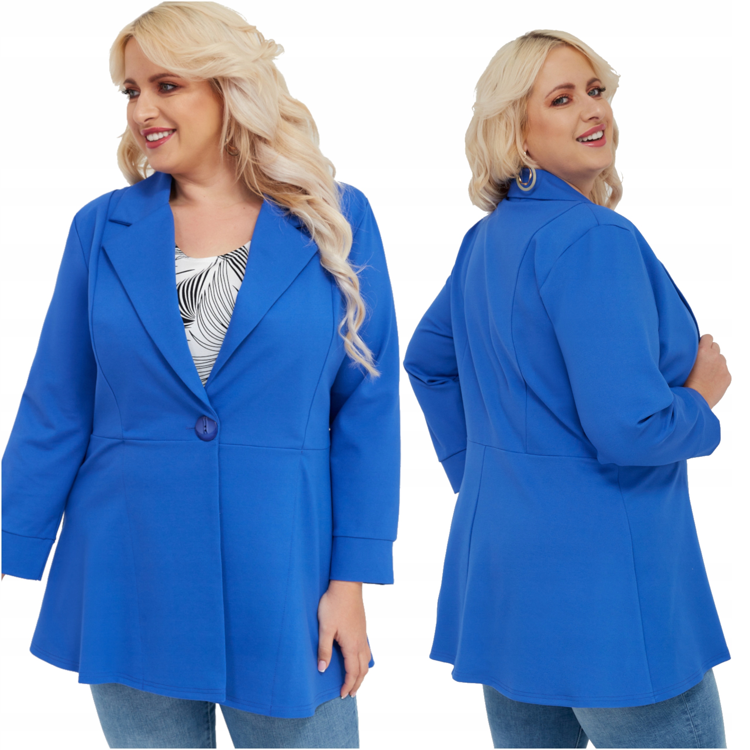 

Marynarka Damska Żakiet Taliowany Plus S