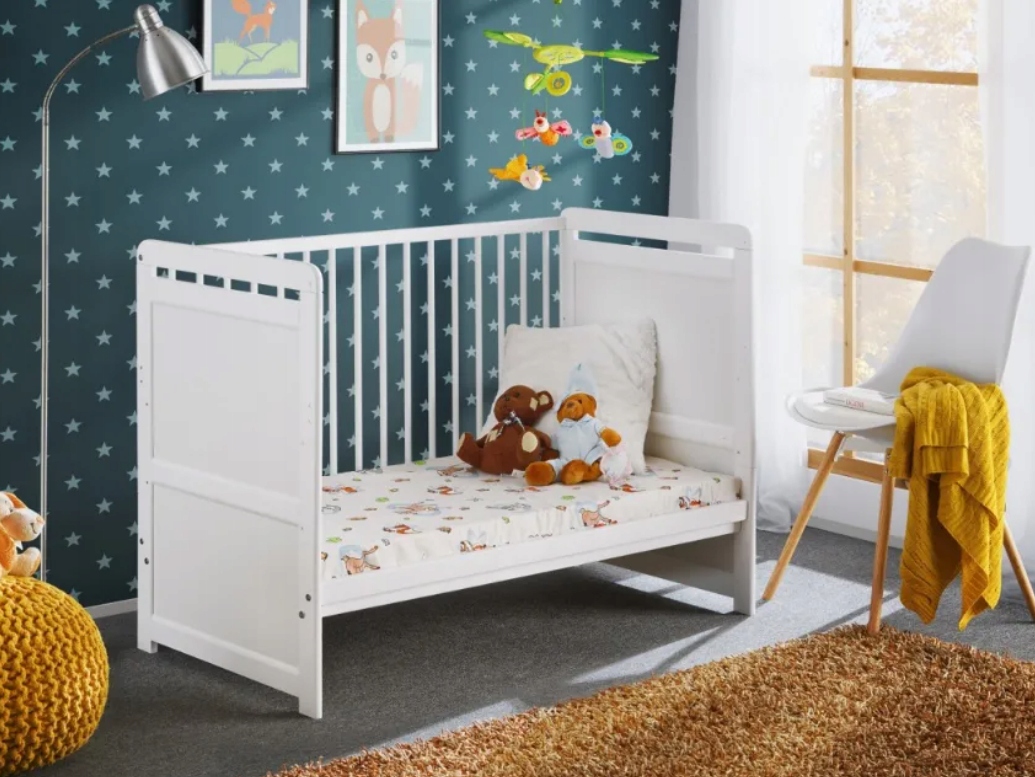 Łóżeczko dziecięce białe TOMI AM + materac Marka inna