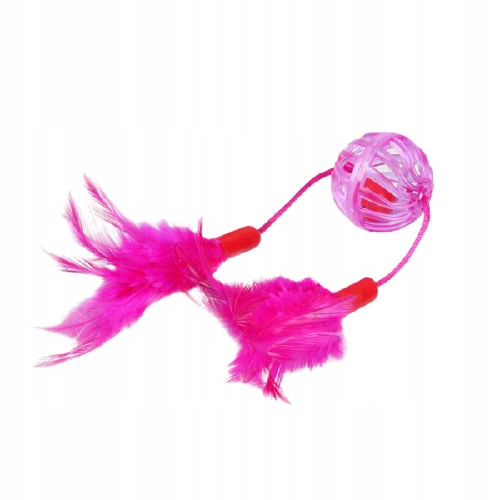 

Zabawka dla kota piłka z piórkami i dzwoneczkiem