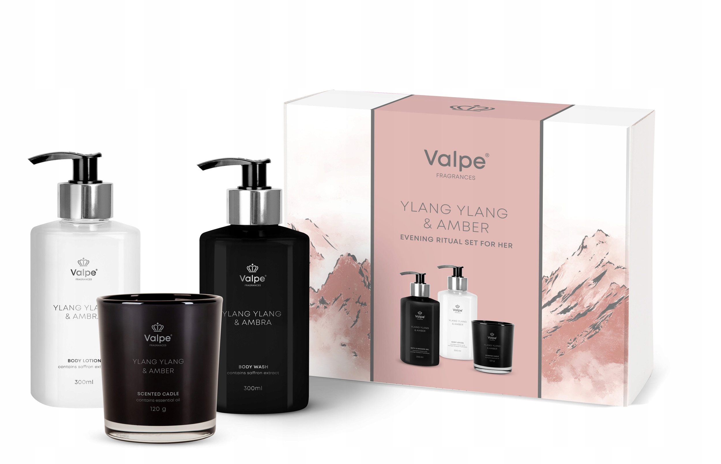 Upominkowy zestaw z kosmetykami Ylang Ylang i Bursztyn Valpe