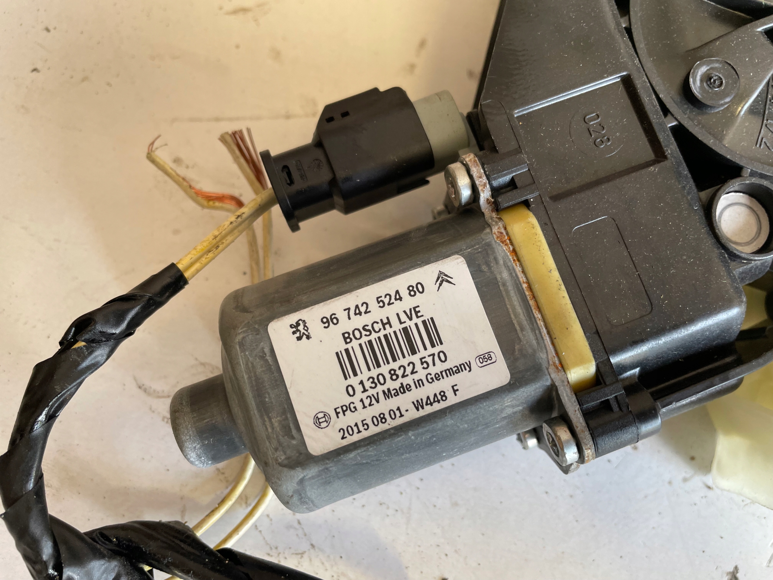 CITROEN C4 CACTUS mechanism windows right front 9674252480