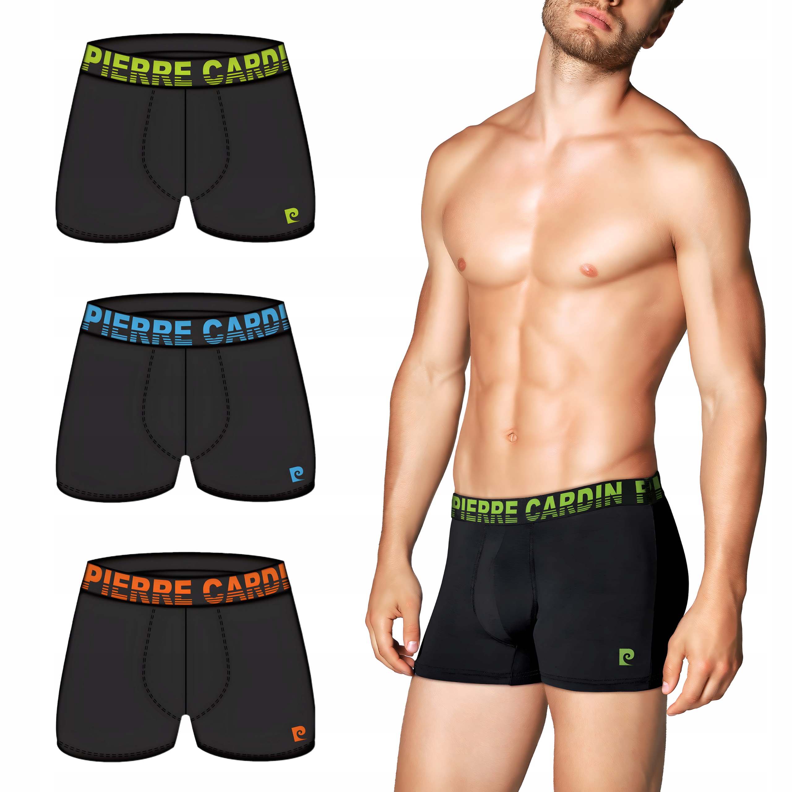 Pánské Boxerky 3-PACK Pierre Cardin Rainbow M