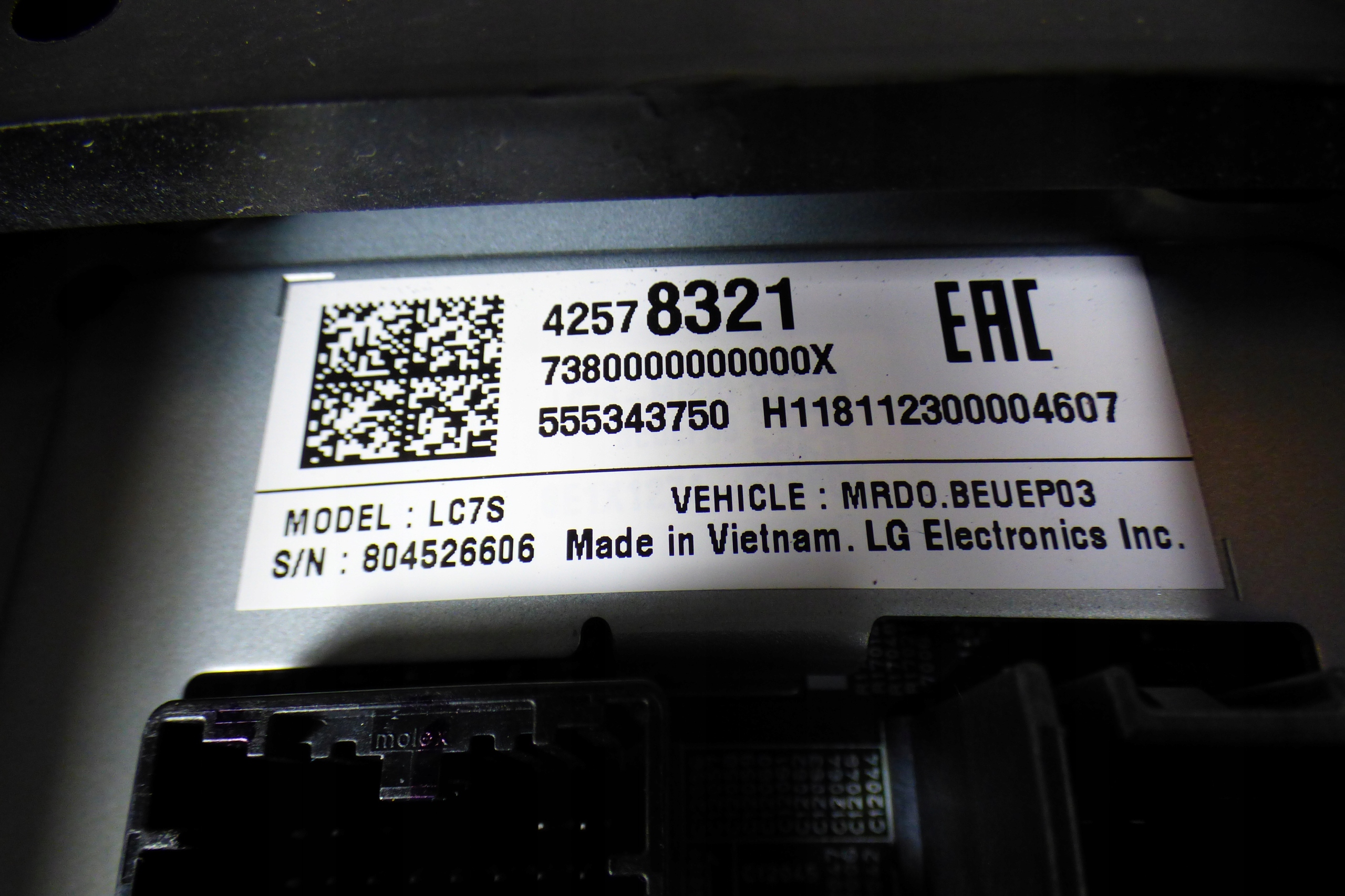 display 42578321 39026780 Opel Astra K V