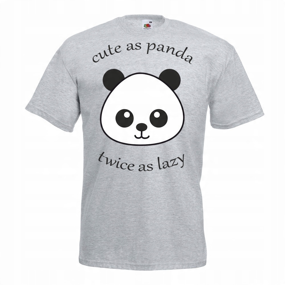 

Koszulka zabawna panda prezent S szara