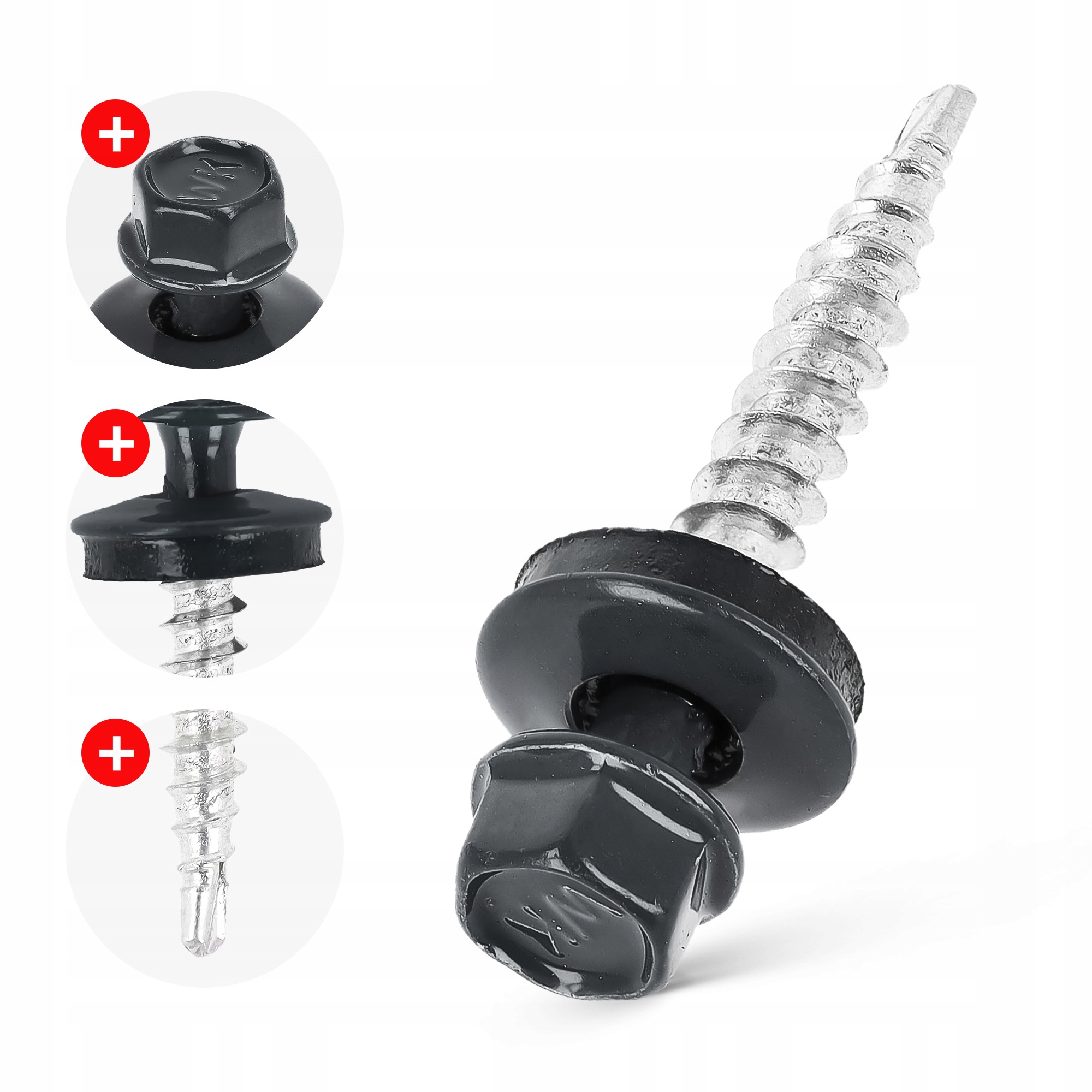 WKRĘTY FARMERY FARMERSKIE 4,8x35 Blacho Wkręty Samowiercące RAL7016 Grafit Rodzaj wkręty