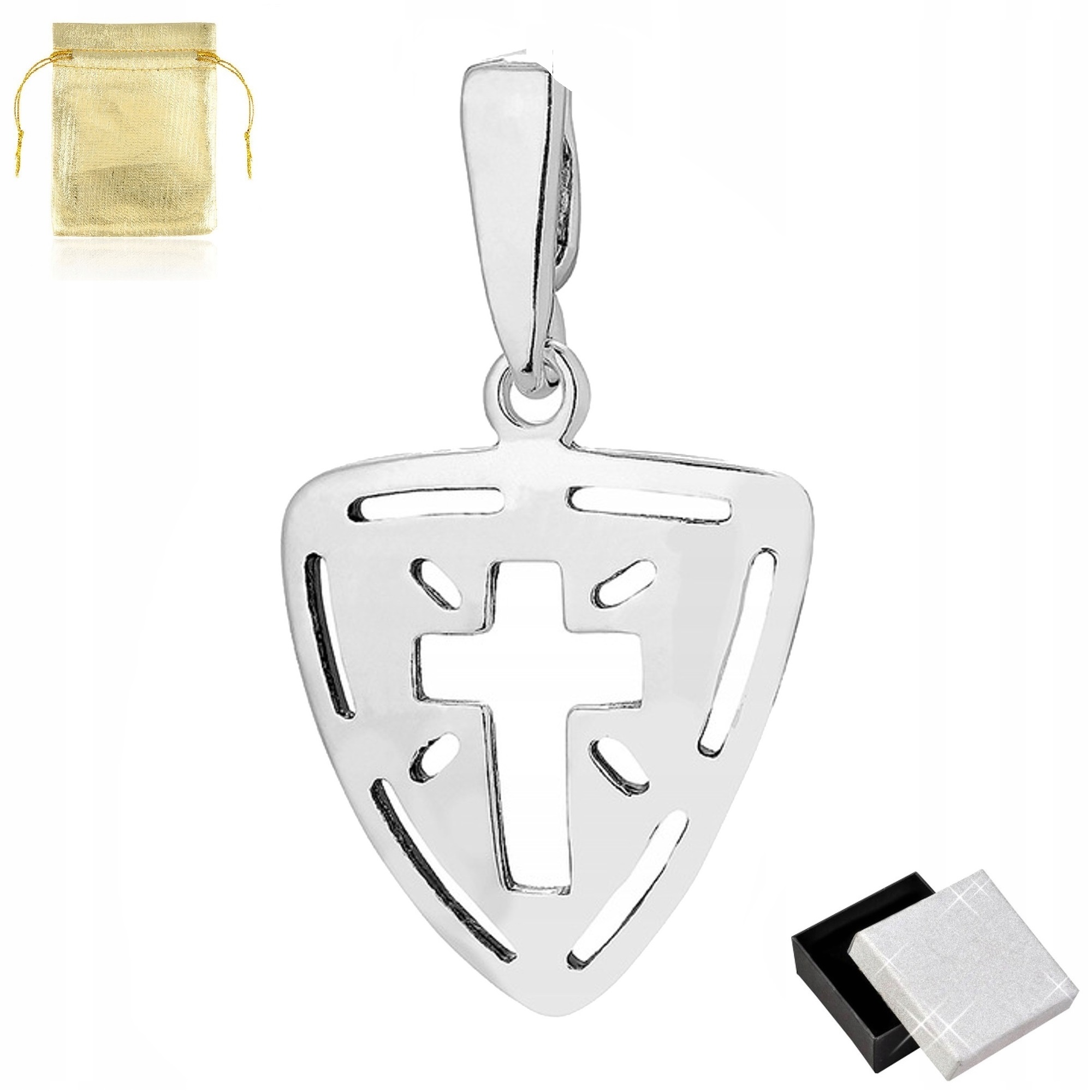 Stříbrný Medailonek S Křížkem Stříbro PR.925 Dárek