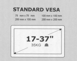 MOCNY UCHWYT ŚCIENNY TV DO TELEWIZORA DO 37 CALI Model ML-19