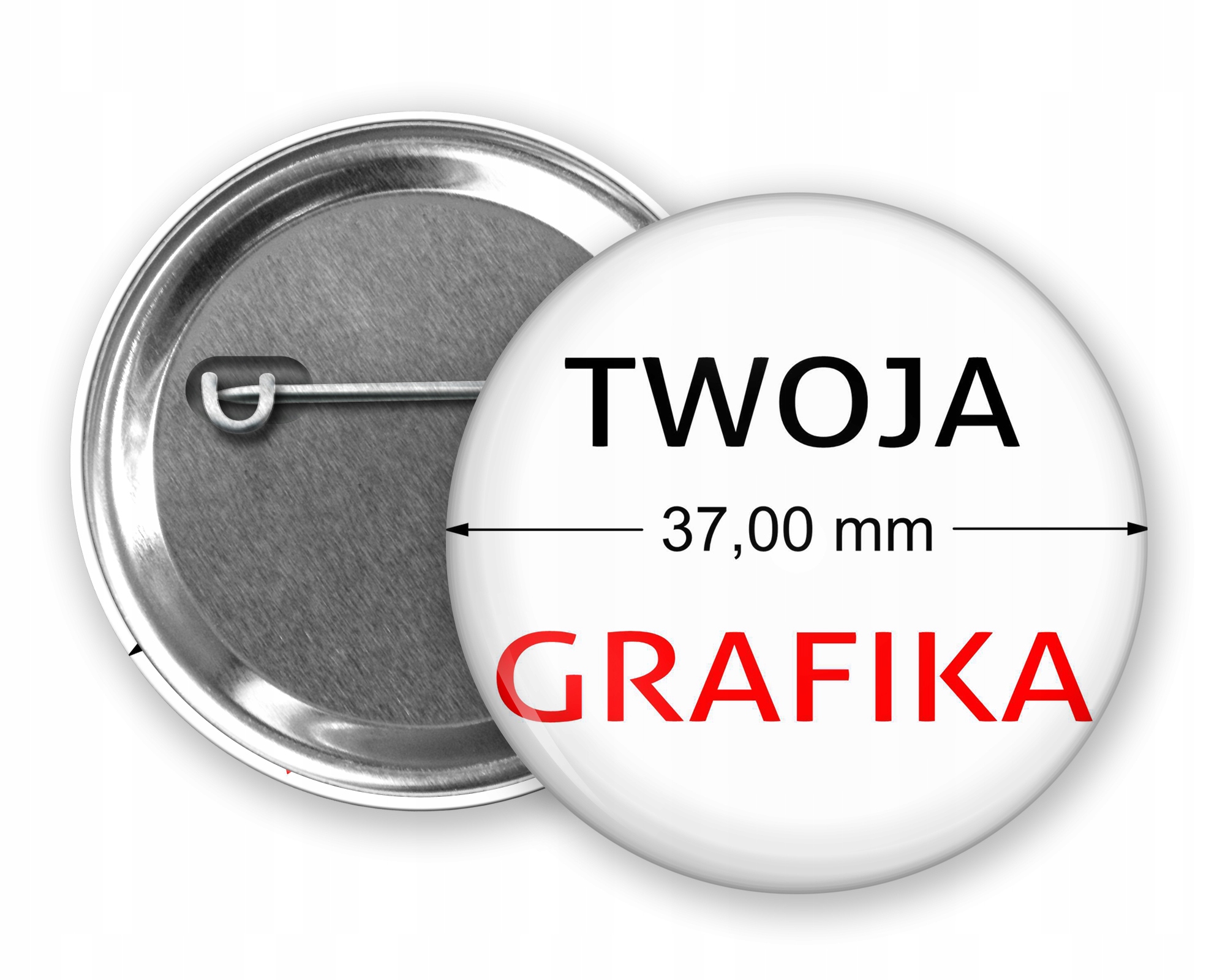 37mm булавки ваше произведение надписи BUTTON logo