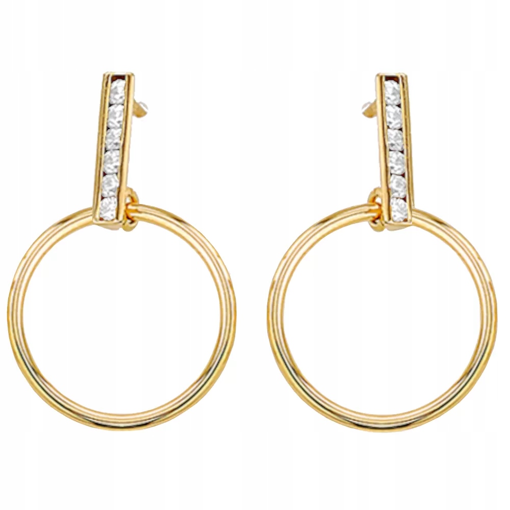 Náušnice Závěsná Kolečka 585 Se Zirkony Dárek Na 18. Stovku