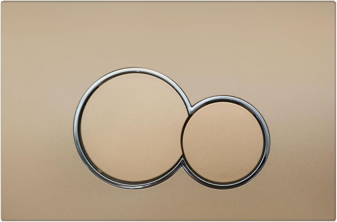 Splachovací tlačítko pro toaletu s montážním rámečkem Zlaté Mendorio