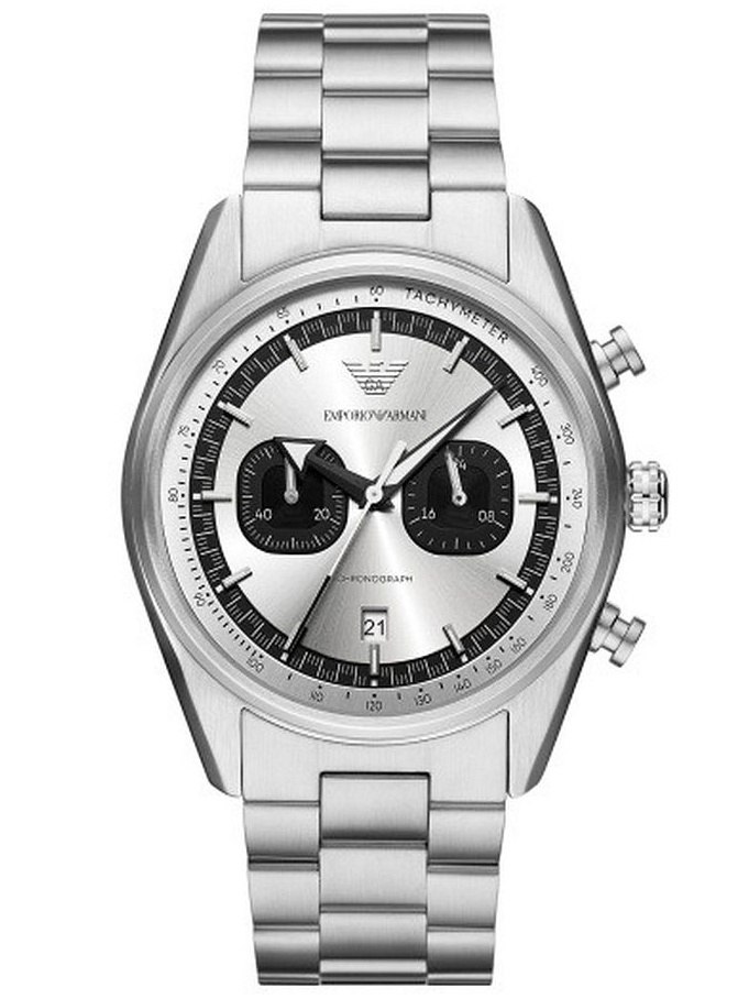 Zegarek Męski Emporio Armani AR11636 Racer (zi123b) Srebrna bransoleta