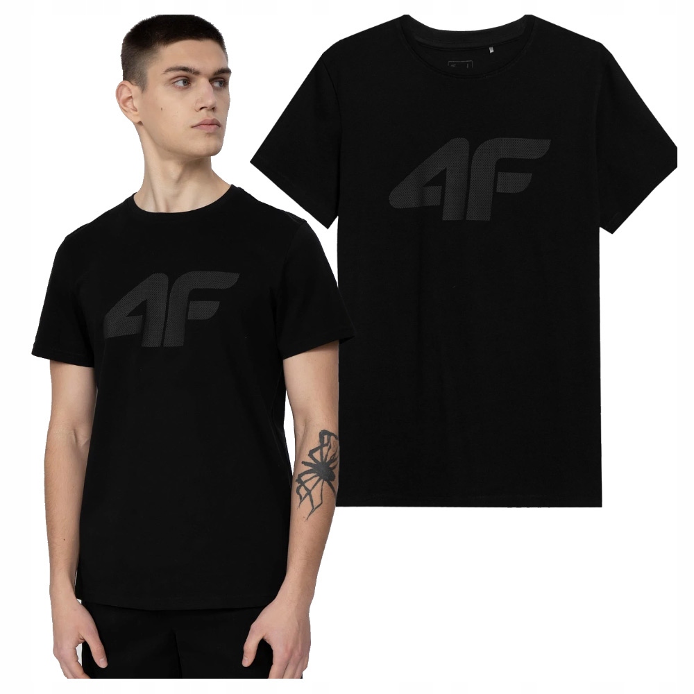 

4F T-shirt Koszulka Męska TSM353 Czarna XXL