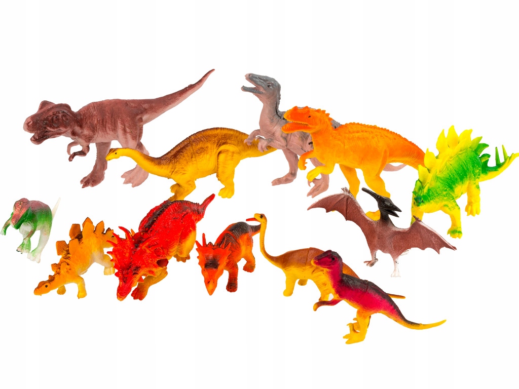 

Dinozaury Zestaw 12 szt Figurki Różne Gumowe