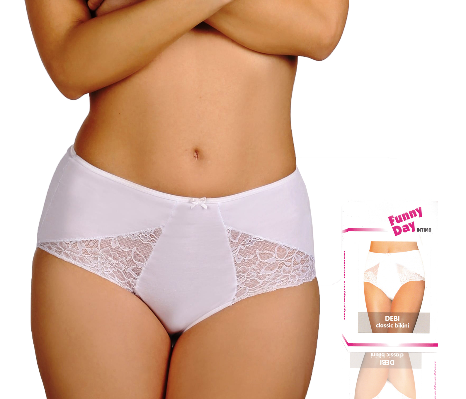 

debi Białe classic bikini Funny Day S