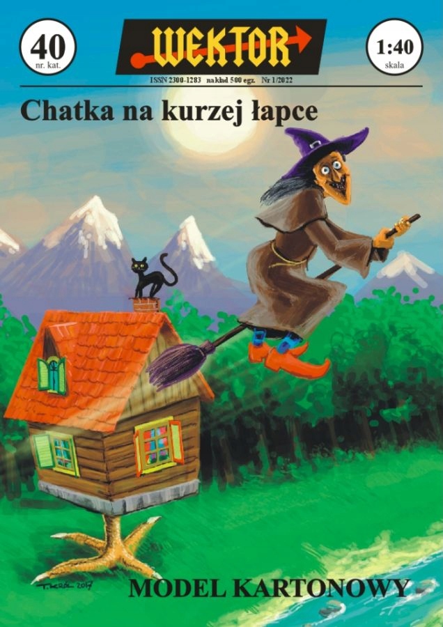 

Model Kartonowy Chatka Na Kurzej Łapce Wektor