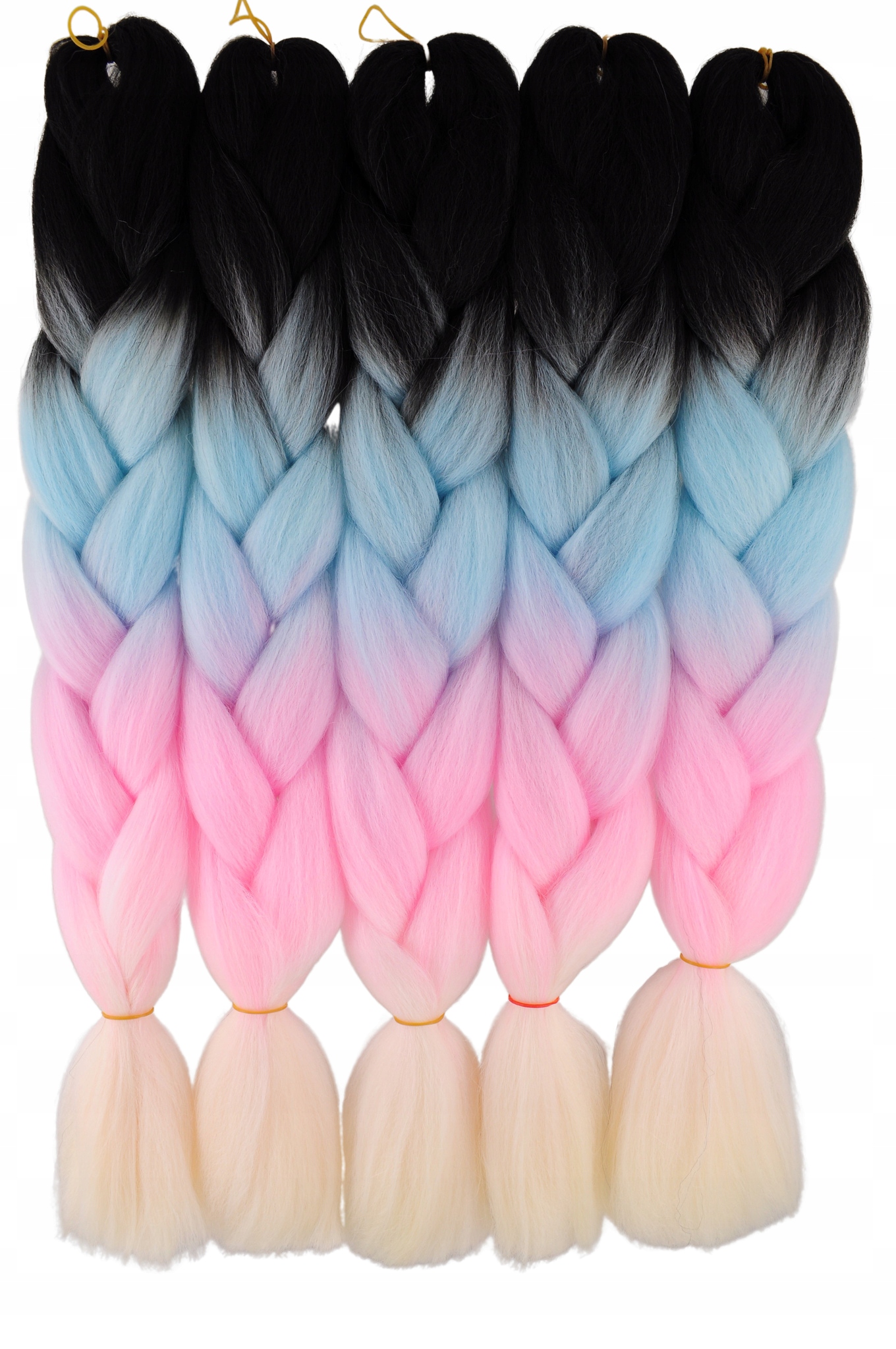 WŁOSY SYNTETYCZNE KOLOROWE WARKOCZYKI OMBRE 4-10 Marka Smart Colours