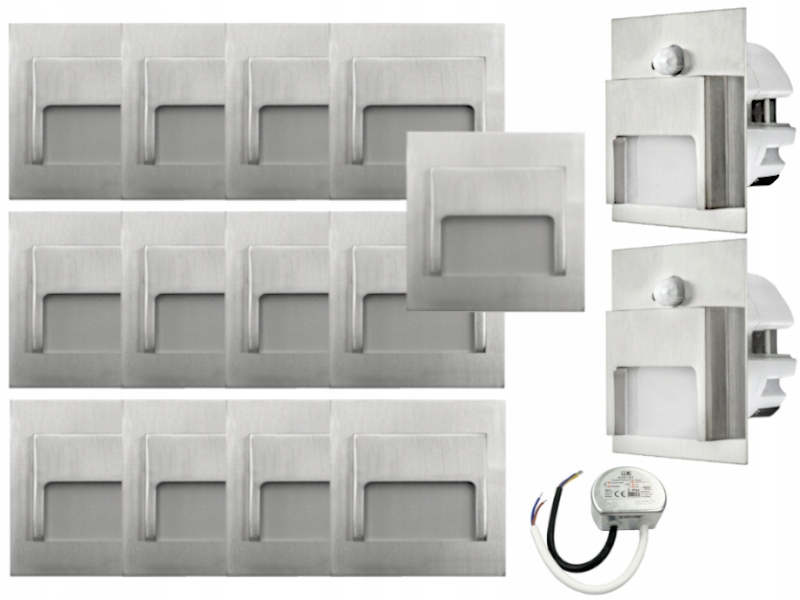 Sada Halogen Led schodišťová lampa 15x detektor