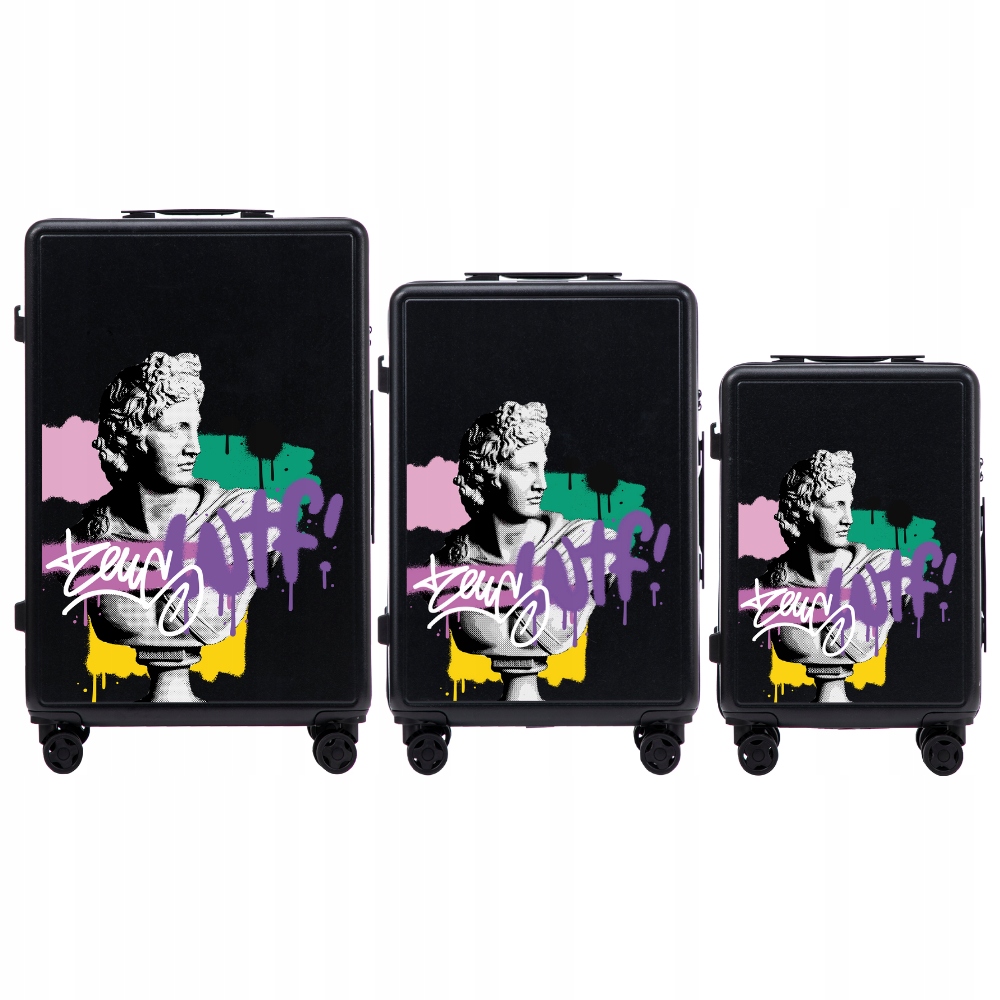 Sada 3 kufrů Wings Abs+ 28" Customized Black Zeus