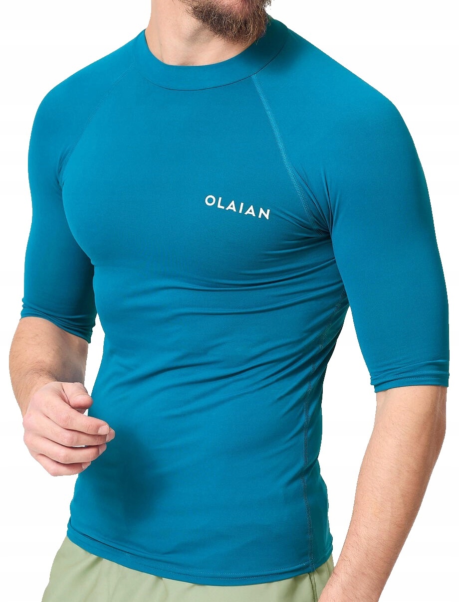 Koszulka do Wody Cieplej w Wodzie Top Męski do Pływania Anty-uv Kajak 3XL