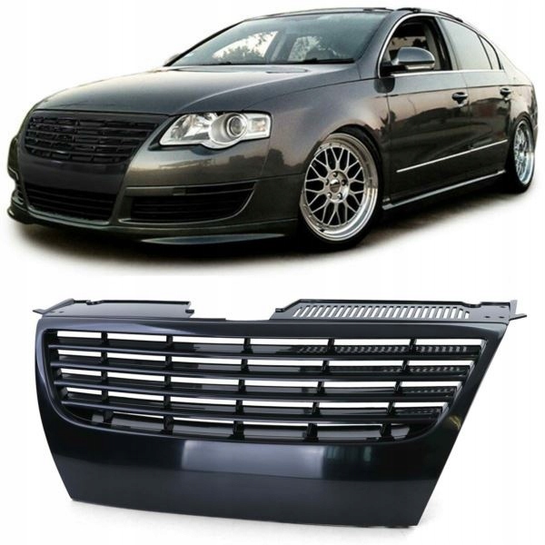 GRILL BEZ ZNACZKA VW PASSAT 3C 2/05-7/10 CZARNY