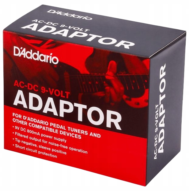 Zasilacz 9V 500 mA do efektów gitarowych AC-DC 9 Volt PW-CT-9VF D'Addario EAN (GTIN) 019954267537