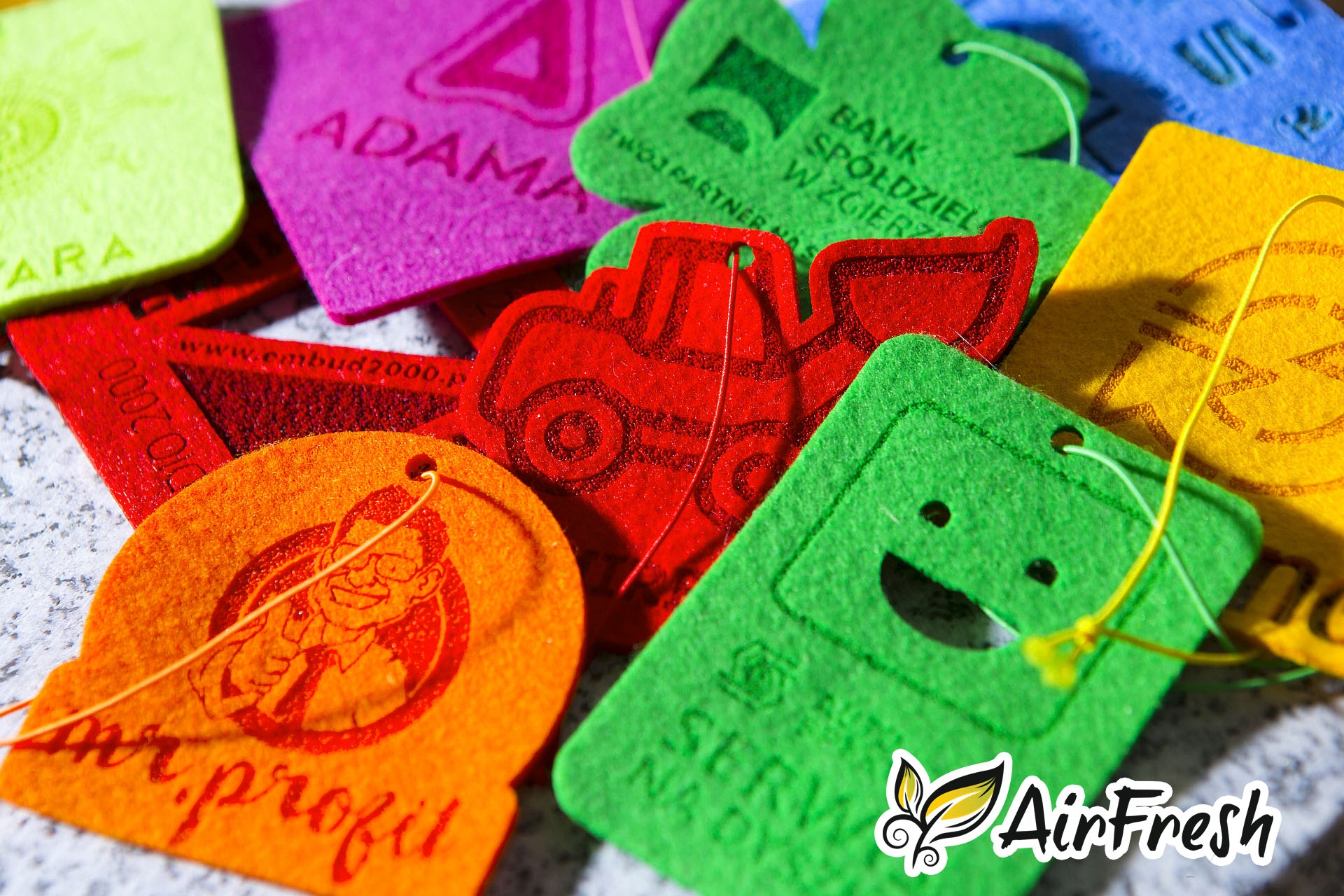 REKLAMOWE ZAWIESZKI ZAPACHOWE Z FILCU! UNIKAT !!!