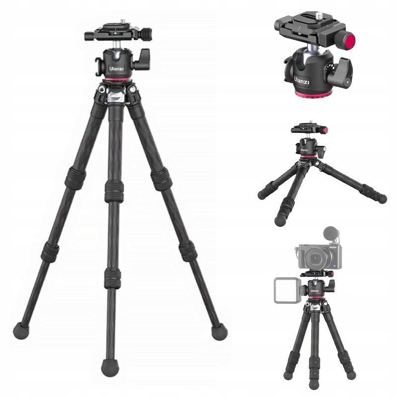Statyw Ulanzi MT-20 karbonowy 71 cm z głowicą kulową Arca-Swiss