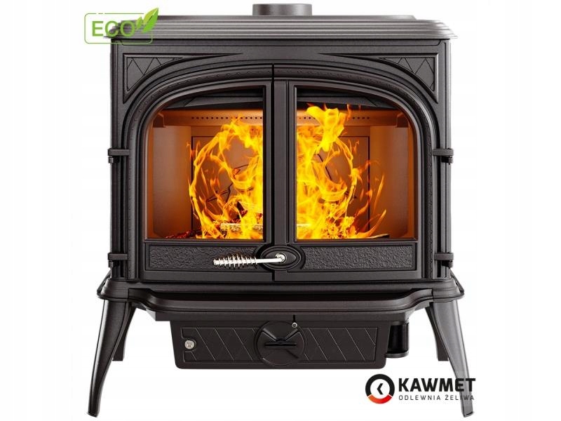 Volně stojící Kamna Kawmet Premium Helios S8 Eco 13,9 kW velké prosklené dopalování