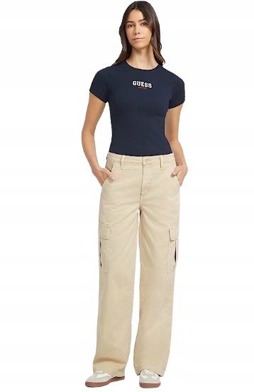 Guess Béžové Kapsáče Dámské Rovné Dlouhé 32/30 Gnj