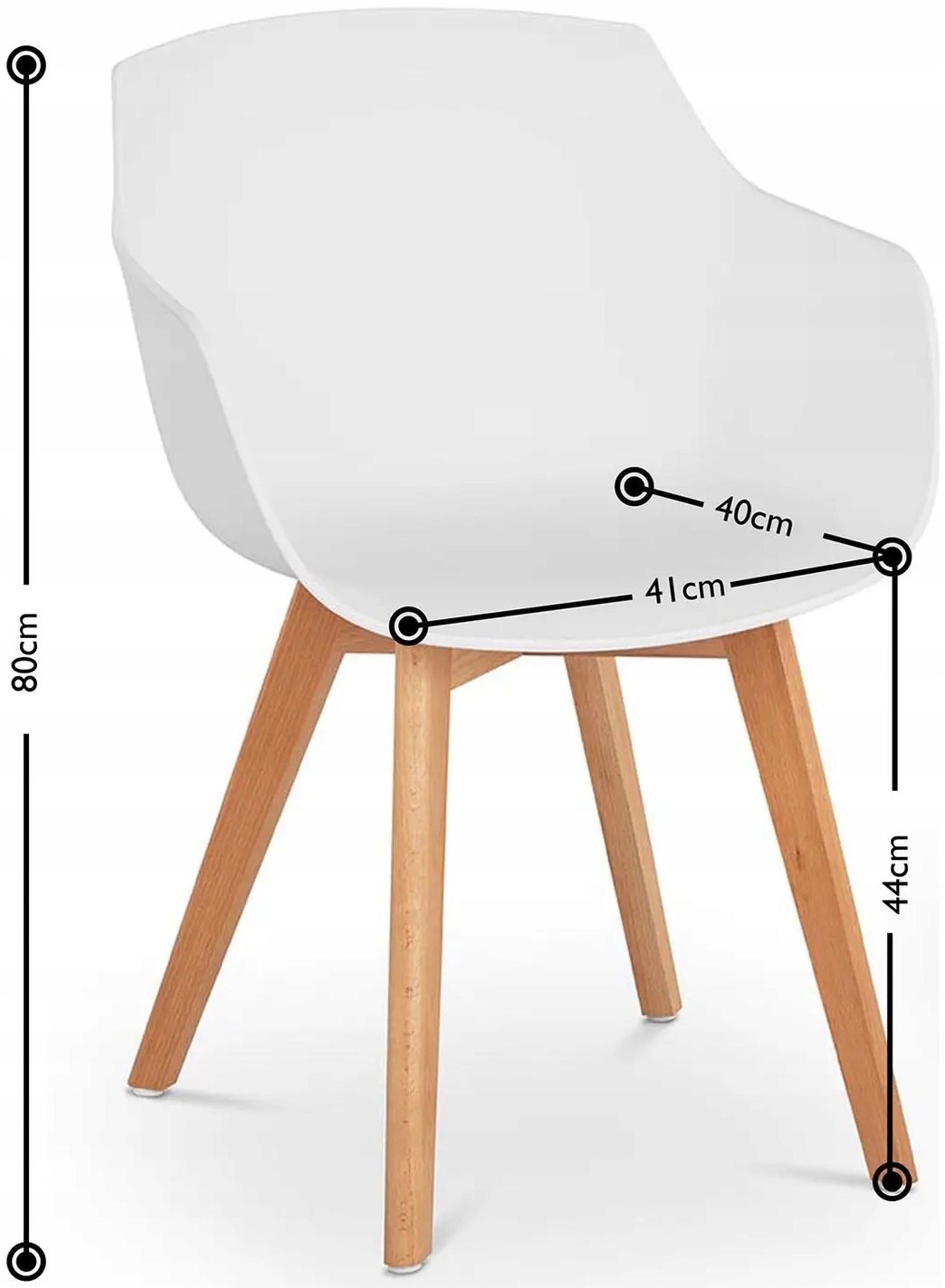 Krzesła 2 szt. białe 80cm 150 kg Fromm & Starck STAR_SEAT_17 10260143