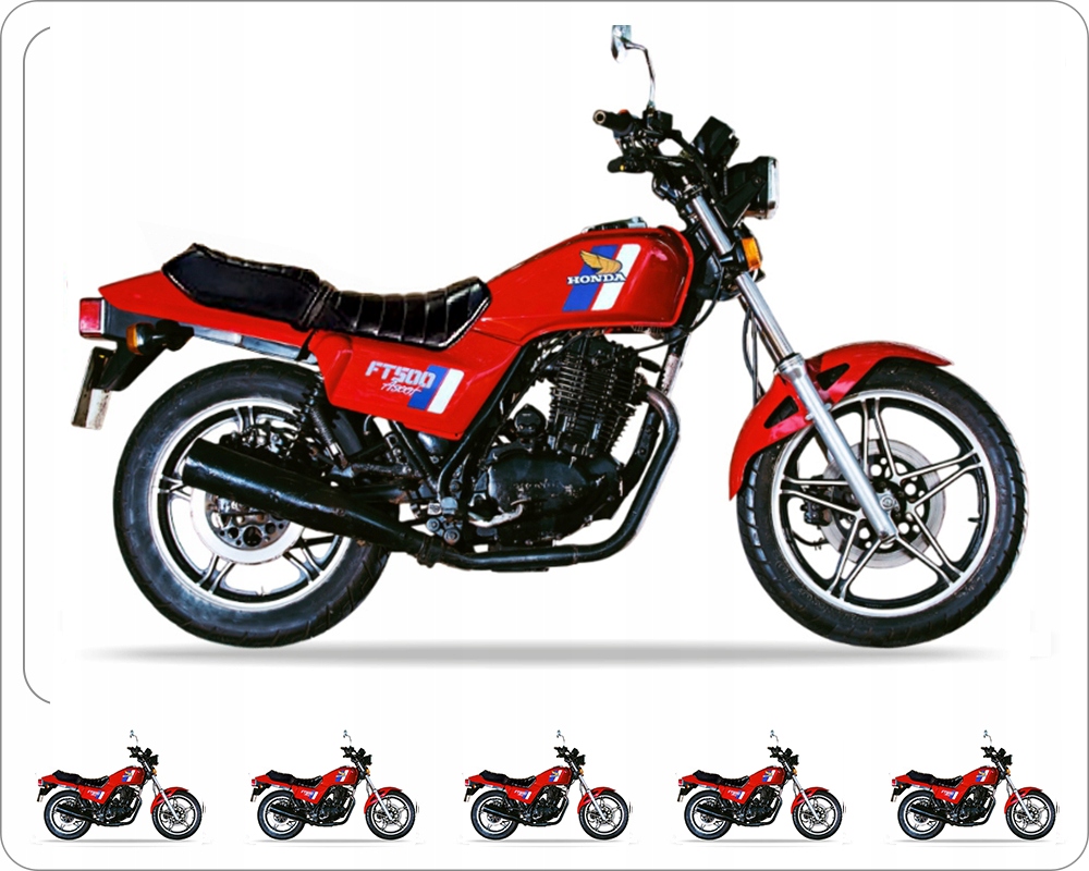 Samolepky Na Motocykl Juula Pro Honda Ft 500 1983 Červené R110