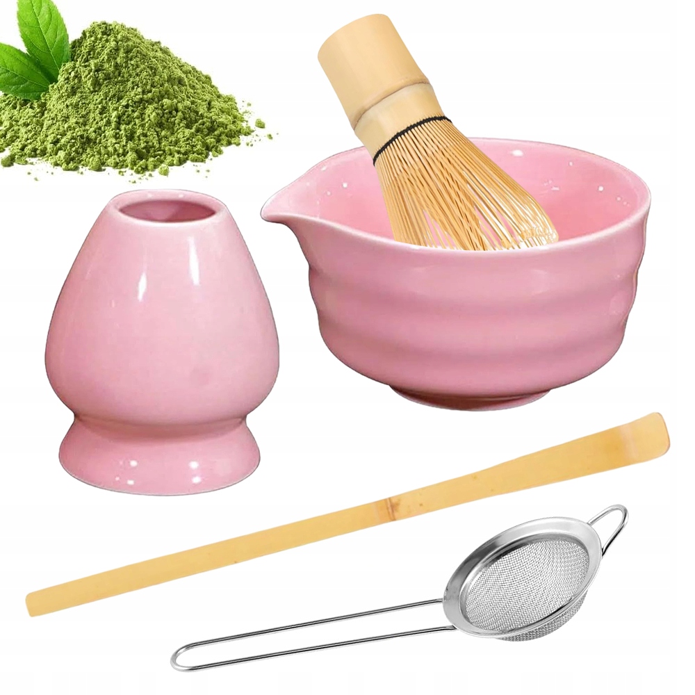Levně Sada Na Výrobu Matchy Šlehací Metla Lžíce Chasen Metla S Mísou 6V1 Dárek