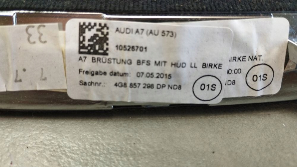 Audi A7 4G 2016 lista DEKOR DESKI 4G8857298DP