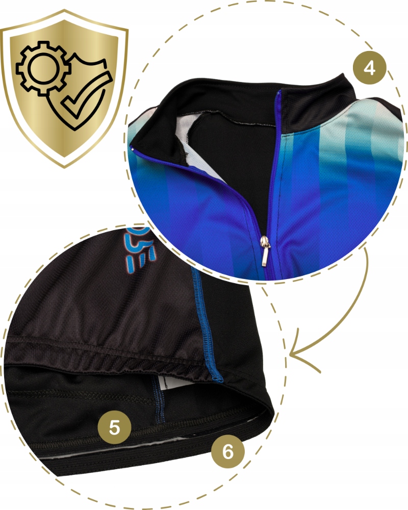 Koszulka Rowerowa Męska z Krótkim Rękawem Kolarska na Rower Termiczna 3XL Rozmiar 3XL