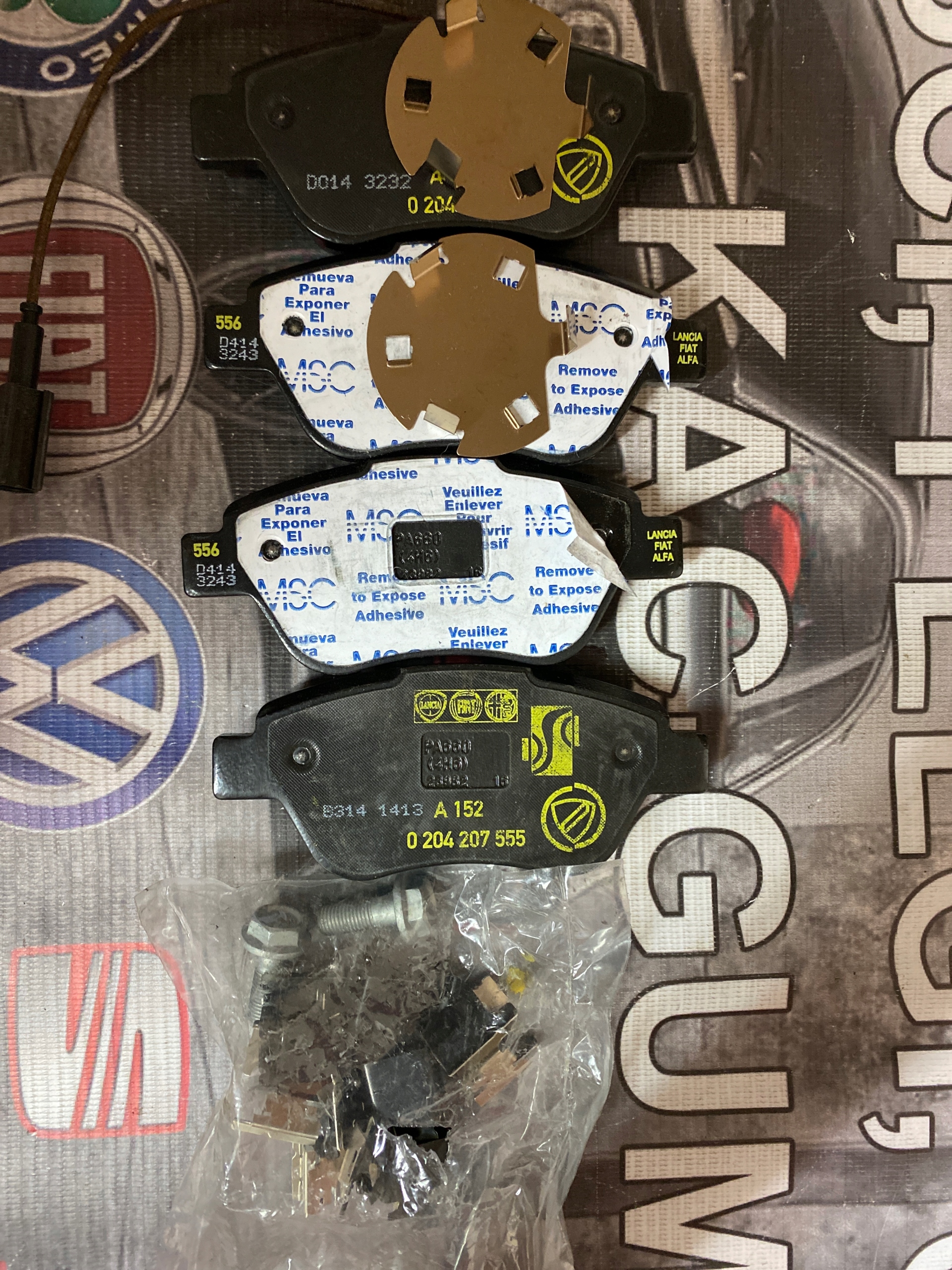 ZESTAW KLOCKÓW HAMULCOWYCH ALFA ROMEO FIAT LANCIA