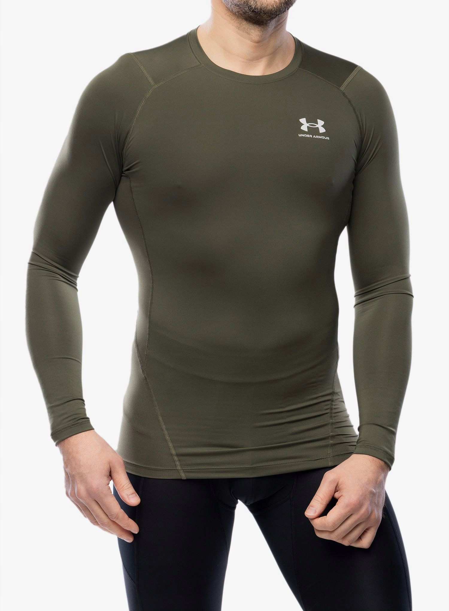 Mikina Under Armour Hg Armour Comp Ls tmavě modrá/bílá XL